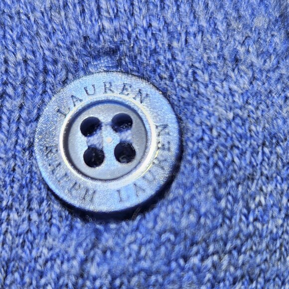 Ralph Lauren Black Label Ladies Cotton Cashmere Blazer-style Cardigan Indigo M - Picture 10 of 15